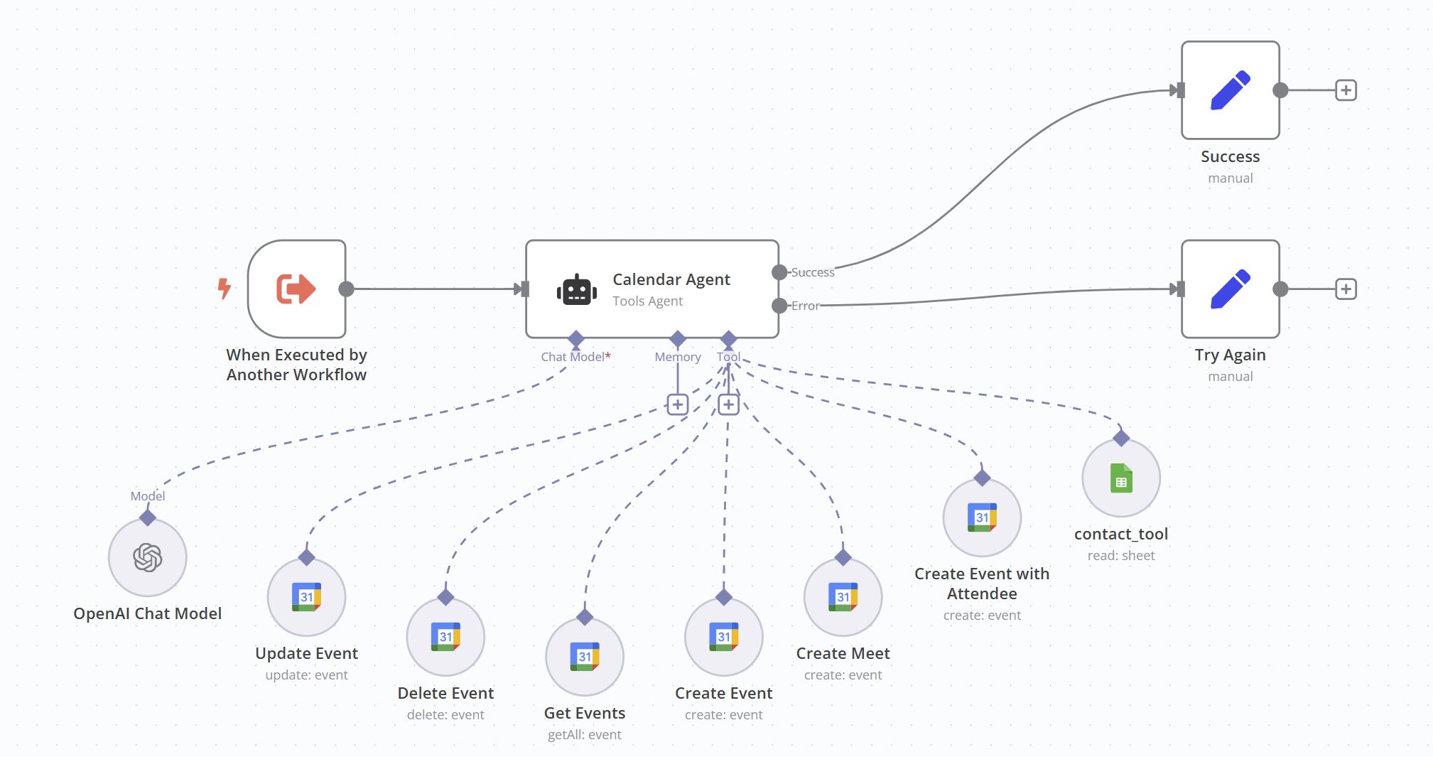 Calendar Agent Interface