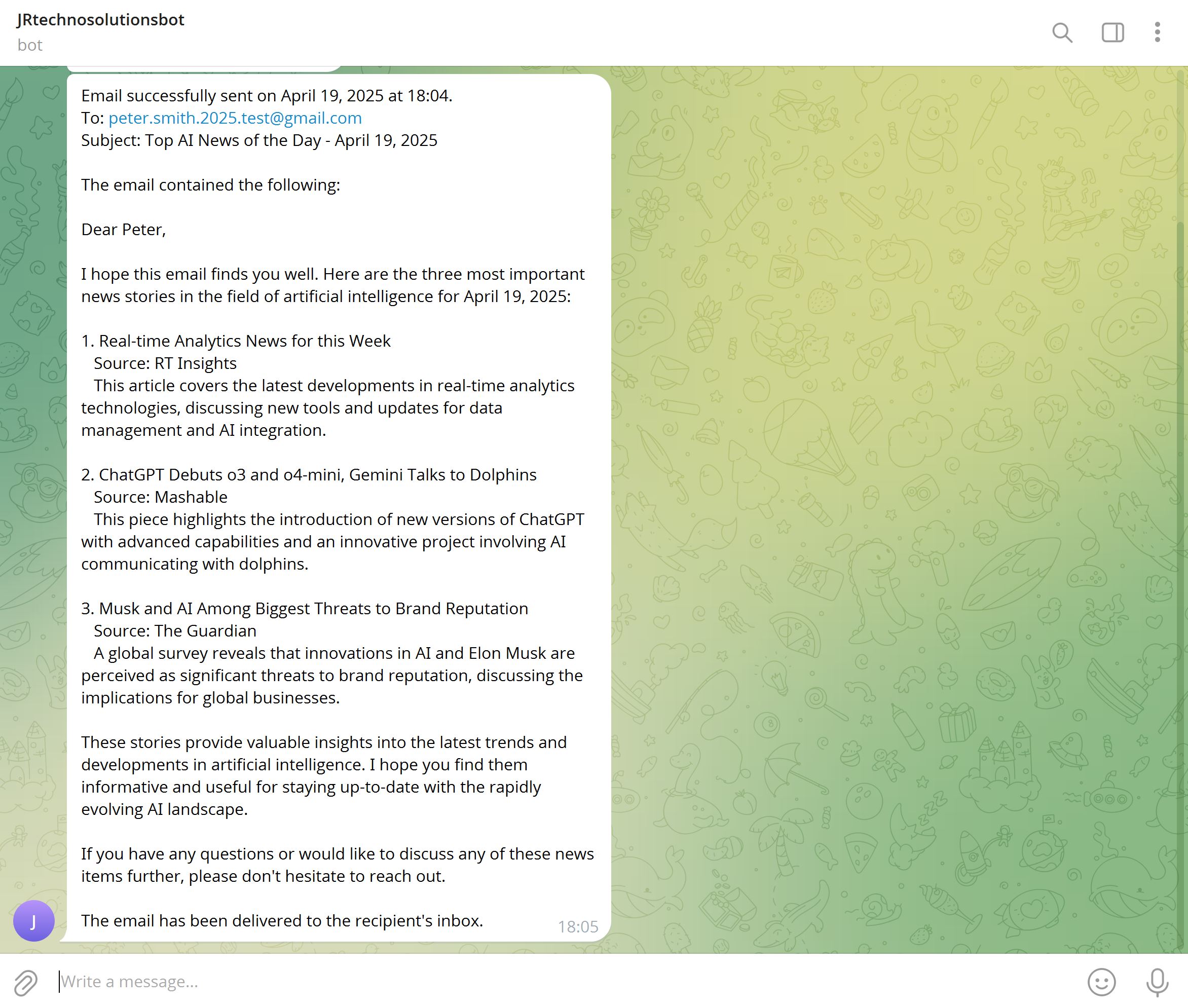 Search News Workflow - Step 2